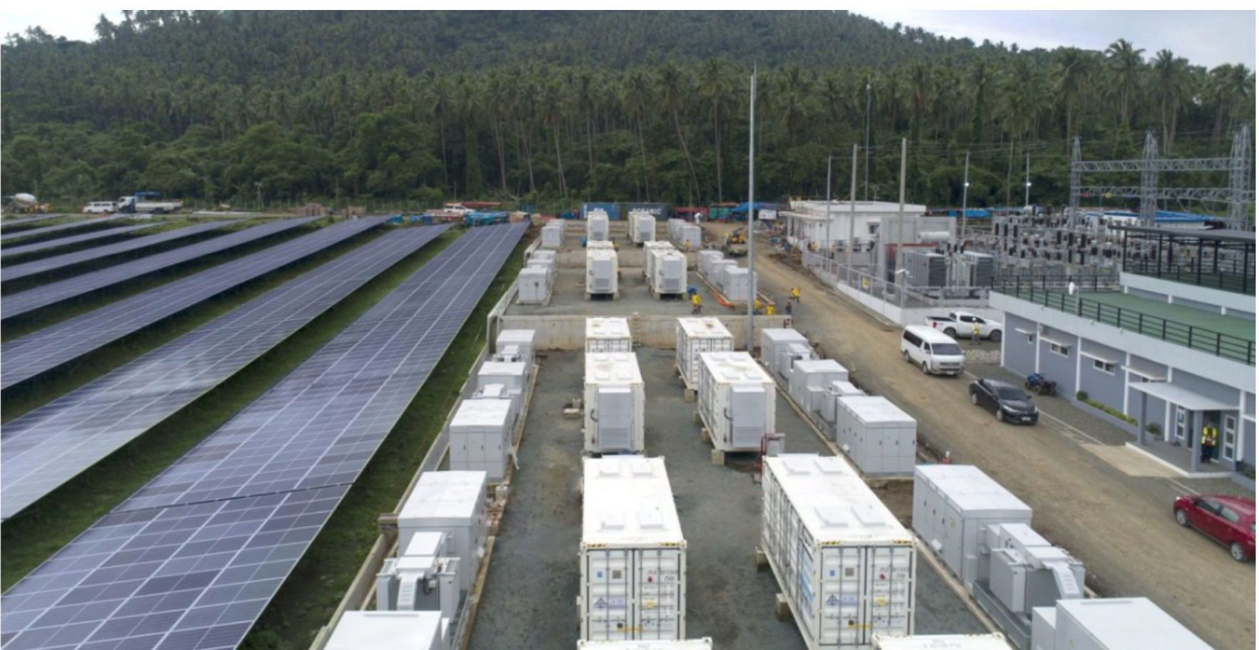 Solar Panels installation in an open field.