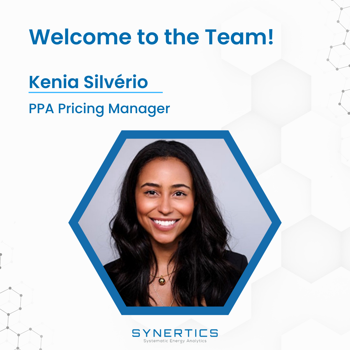 Welcome to the team, Kenia