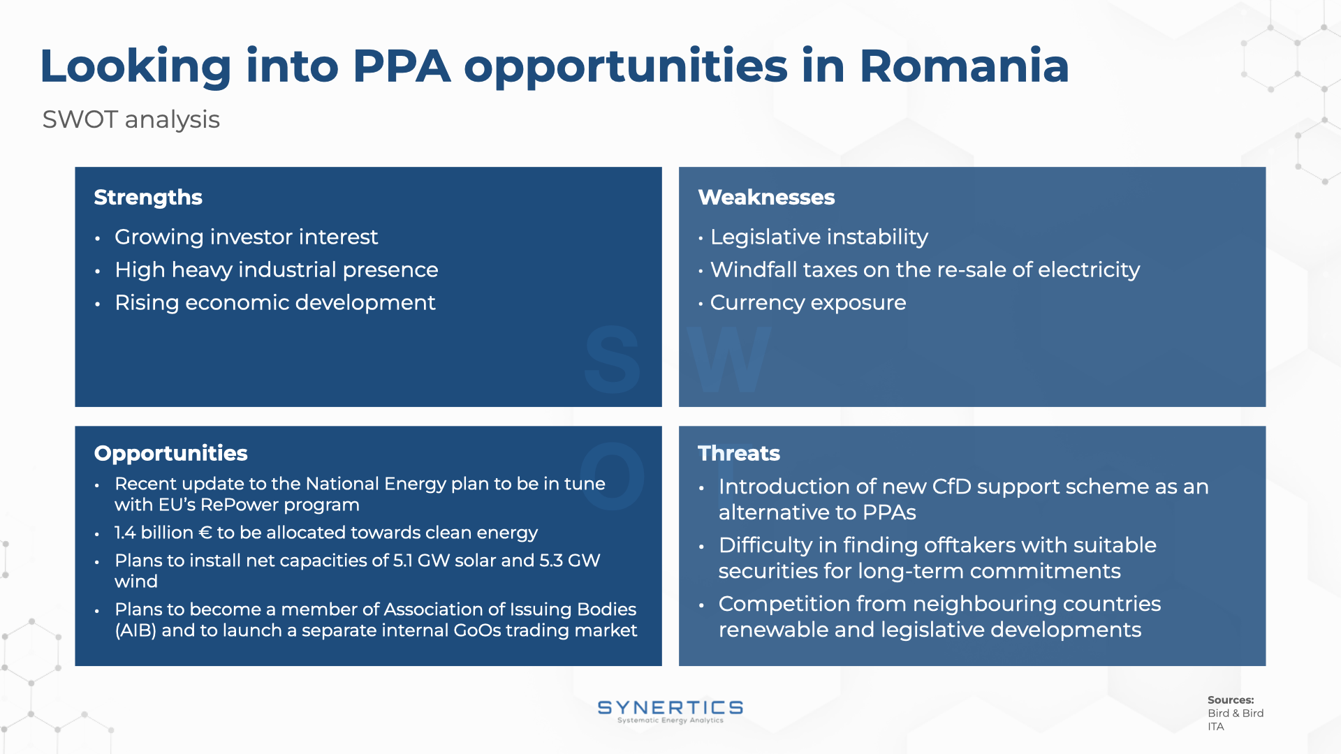 Looking into PPA opportunities in Romania - SWOT analysis